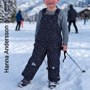 Kids Hanna Andersson Overalls Snowsuit Polka Dot Size 4 unisex boys girls